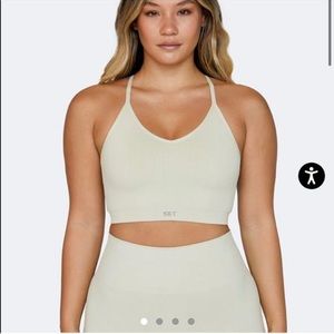 SETactive oat milk ribbed v